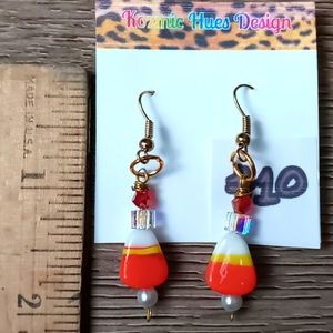 Halloween Candy Corn Earrings NEW